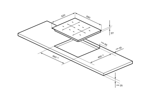 Индукционная варочная панель MILLEN MIH 602 BL