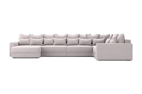 Диван п-образный тик-так Омега бежевый